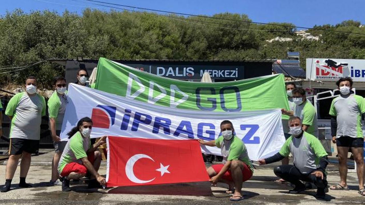 Saros Körfezi’nden 50 kilogram çöp çıkartıldı