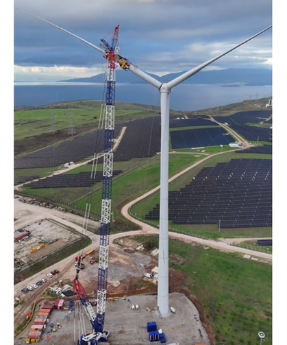 Dev Portatif Türbin Bandırma’da Yükseldi