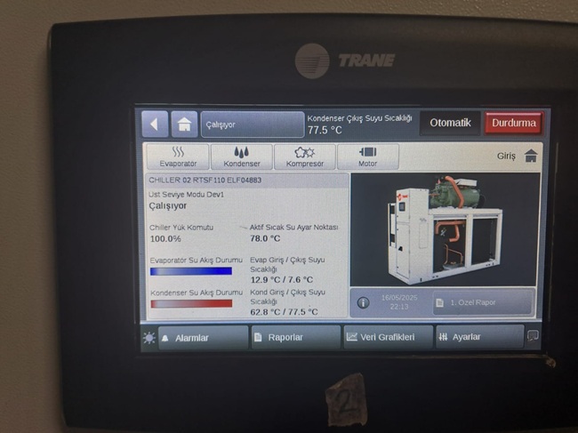 Isı Pompası Kontrol Ekranı Aynı Anda 7C Sogutma 78 C Isıtma