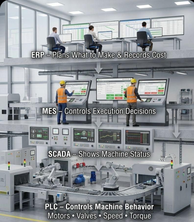 Üretim Yönetim Yazılımları Hiyerarşisi
